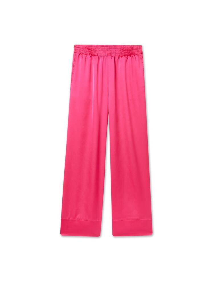 rinascente Apparis Pantaloni a palazzo in seta vegana - rosa