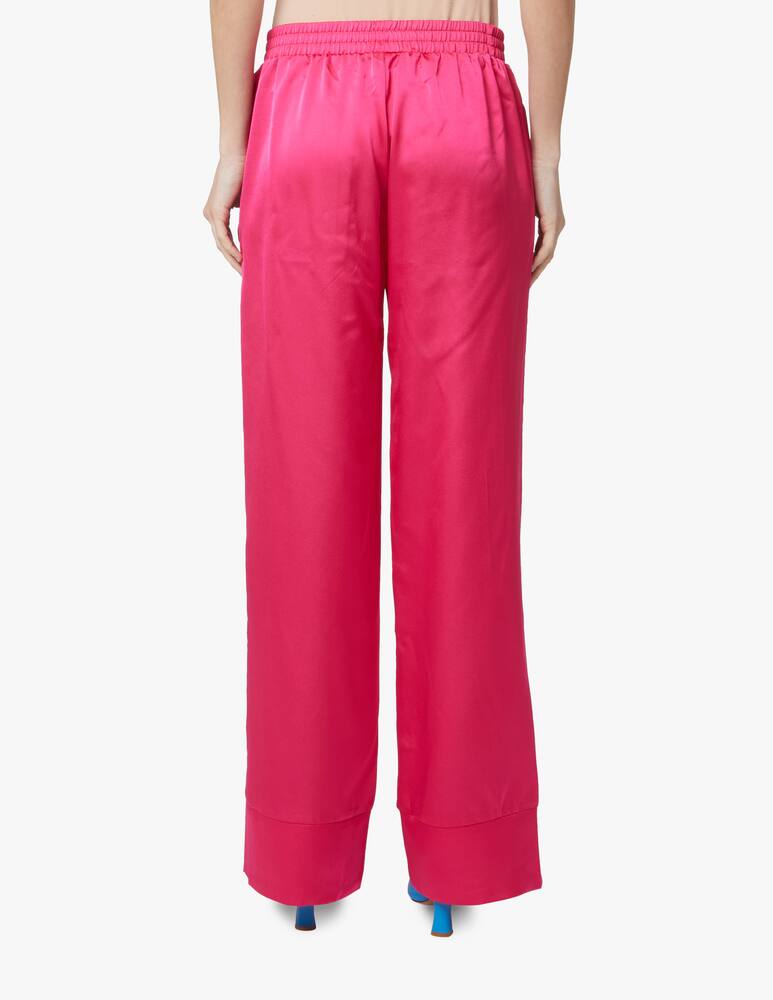rinascente Apparis Pantaloni a palazzo in seta vegana - rosa