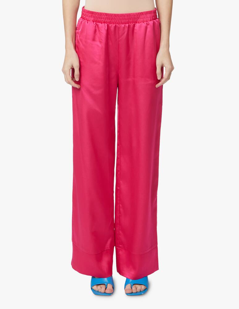 Apparis Pantaloni a palazzo in seta vegana - rosa - immagine 1 Apparis Pantaloni a palazzo in seta vegana - rosa - immagine 1