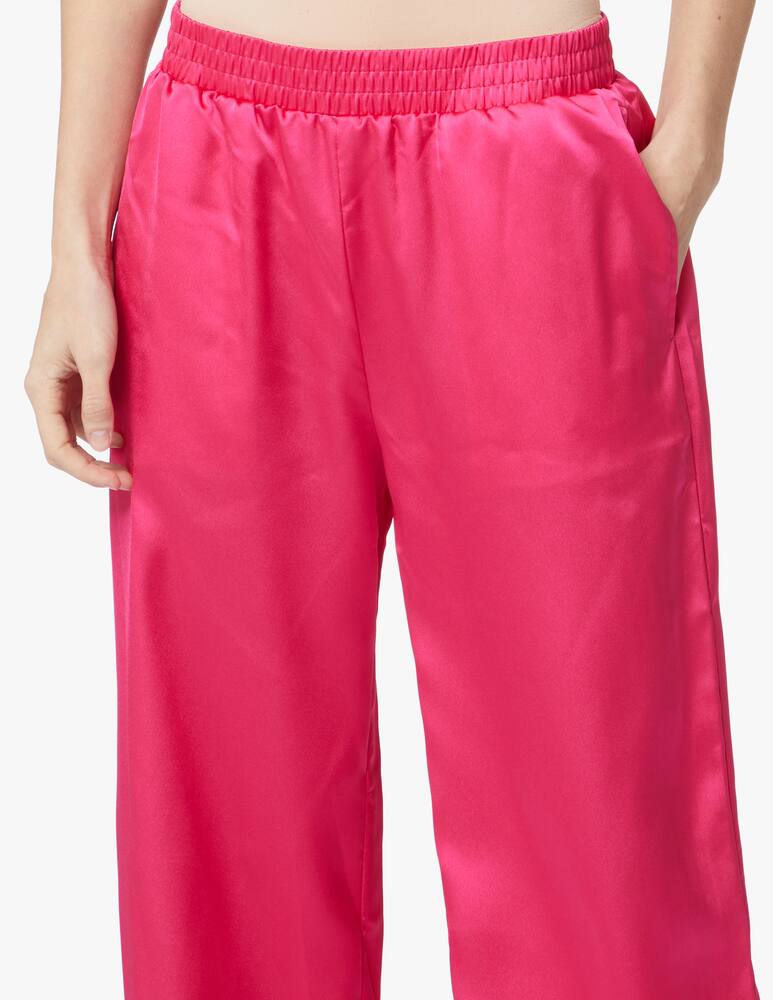 rinascente Apparis Pantaloni a palazzo in seta vegana - rosa