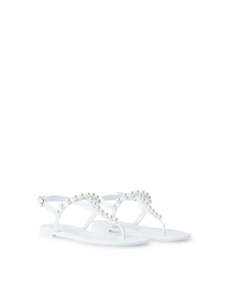rinascente Stuart Weitzman Sandali bassi Goldie Jelly Pearls - bianco