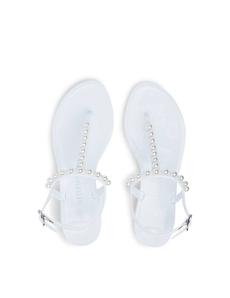 rinascente Stuart Weitzman Sandali bassi Goldie Jelly Pearls - bianco