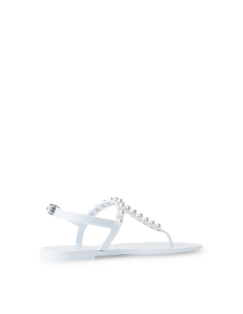 rinascente Stuart Weitzman Sandali bassi Goldie Jelly Pearls - bianco