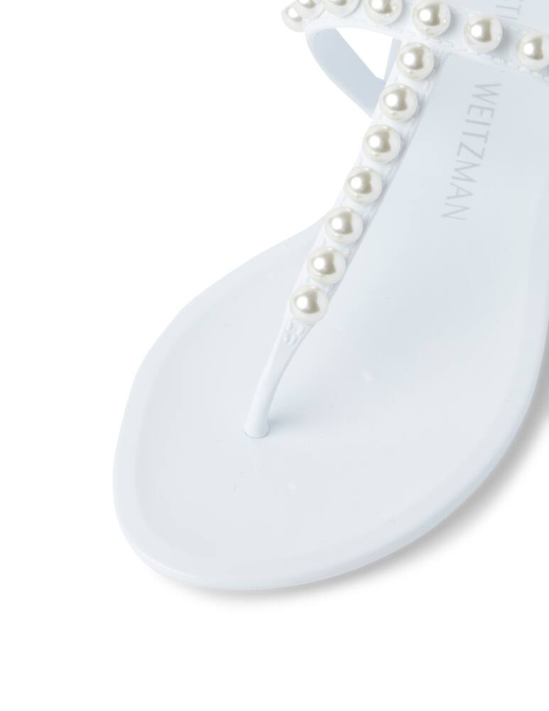 rinascente Stuart Weitzman Sandali bassi Goldie Jelly Pearls - bianco