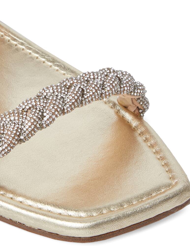 Stuart Weitzman Addison leather slide - gold - picture 5 Stuart Weitzman Addison leather slide - gold - picture 5