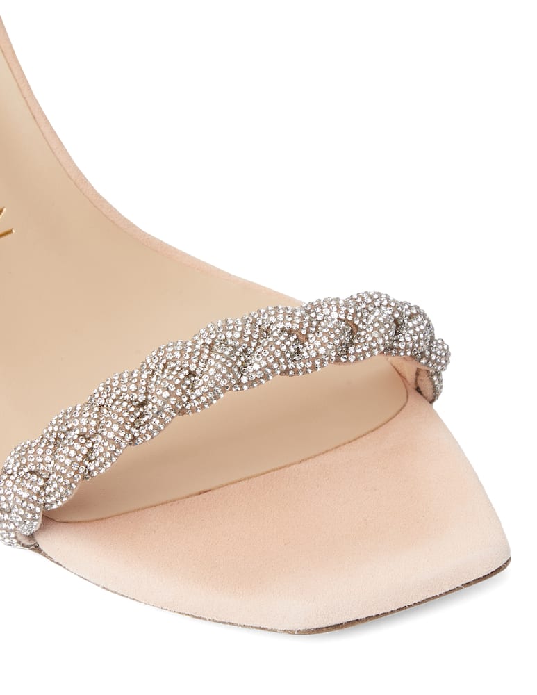 rinascente Stuart Weitzman Sandali in pelle Nudist Curve shine - beige