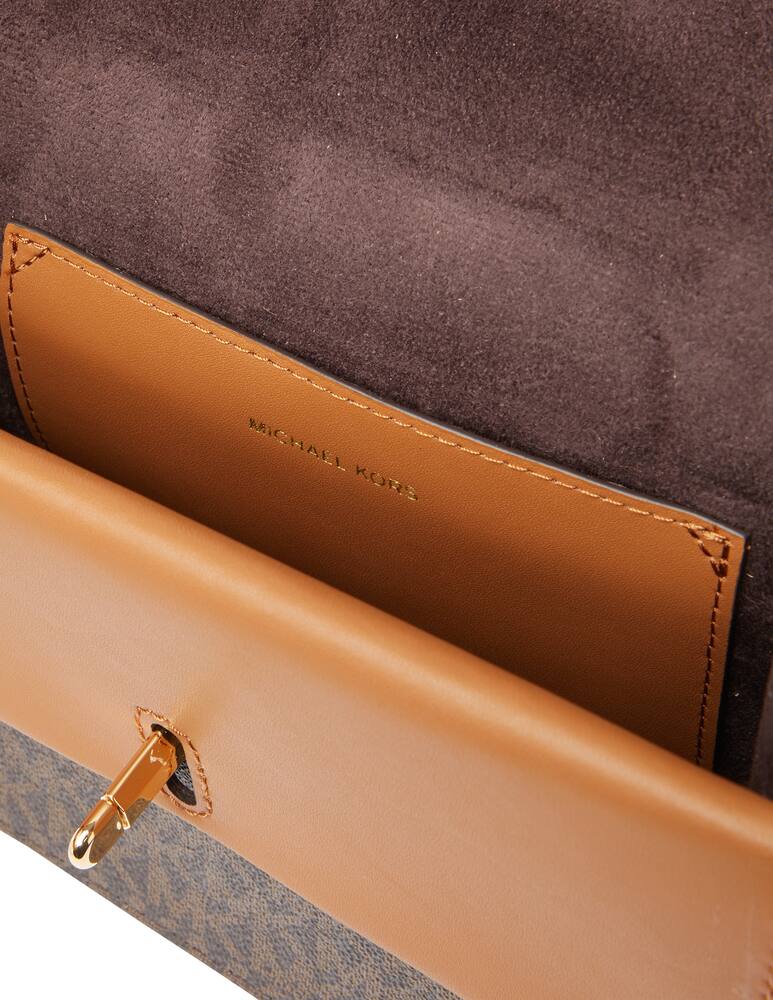 rinascente Michael Michael Kors Borsa a tracolla Greenwich piccola in pelle - Marrone