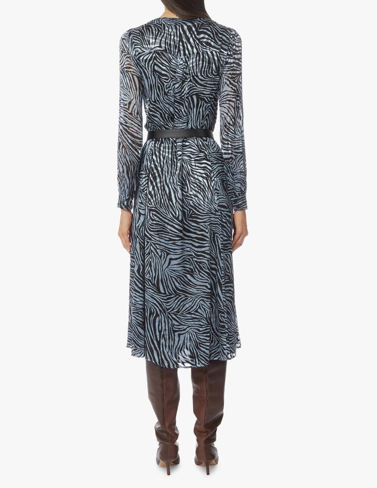 rinascente Michael Michael Kors Long sleeved midi dress with zebra print