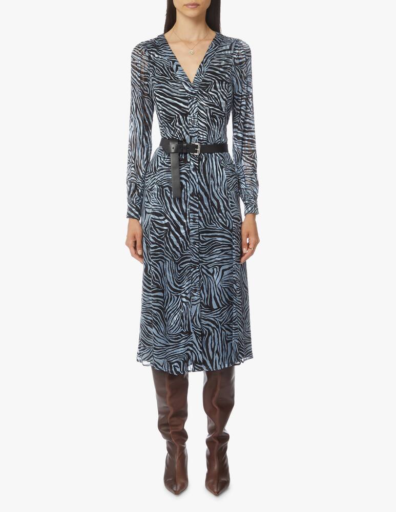 rinascente Michael Michael Kors Long sleeved midi dress with zebra print