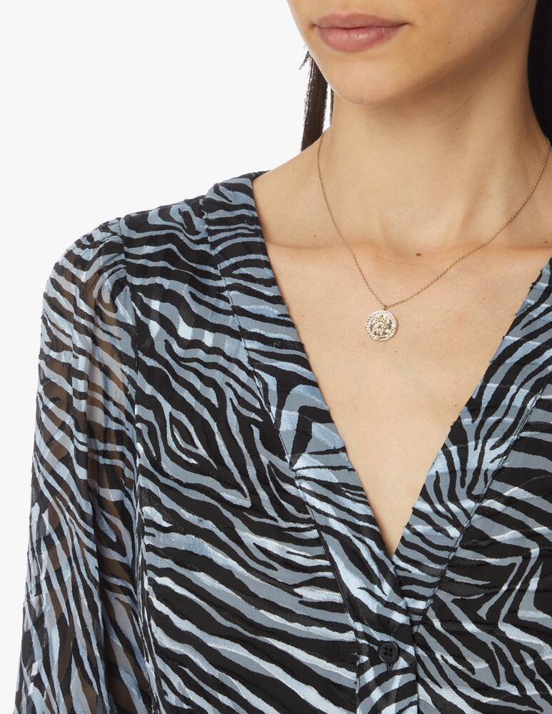 rinascente Michael Michael Kors Long sleeved midi dress with zebra print