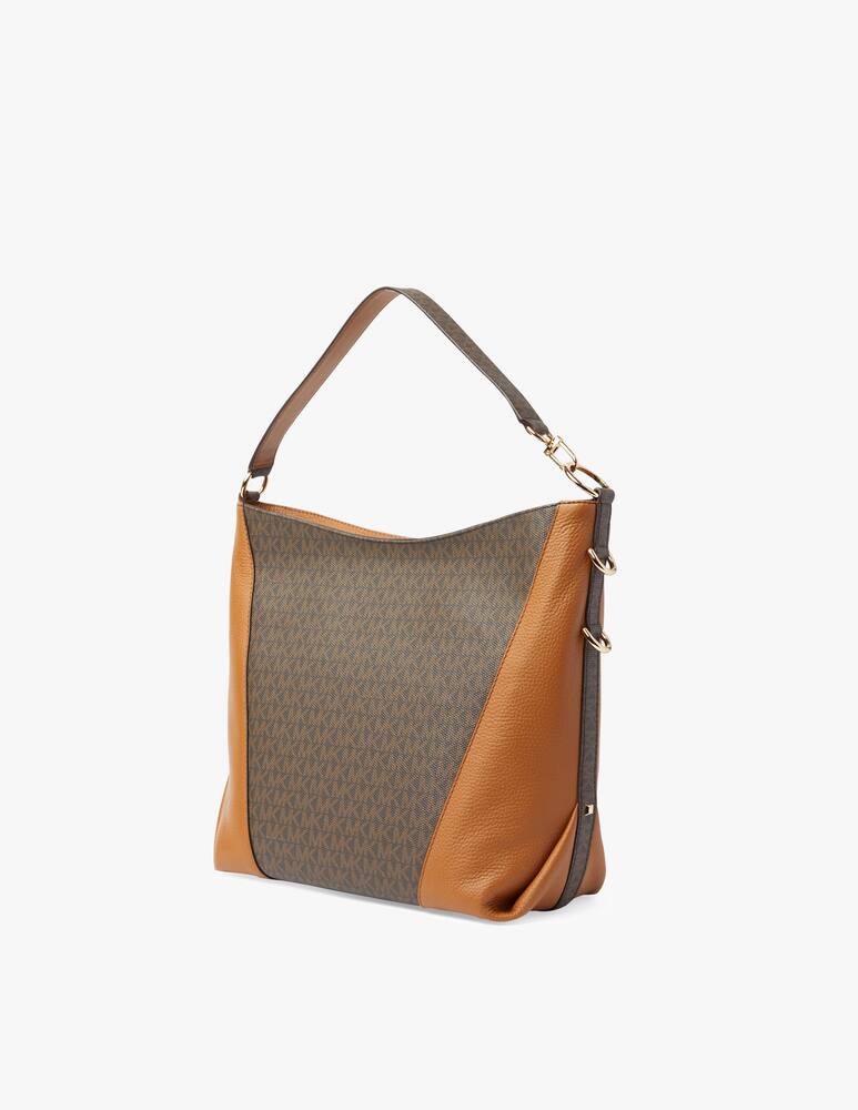 rinascente Michael Michael Kors Brooklyn big shoulder bag with logo - brown