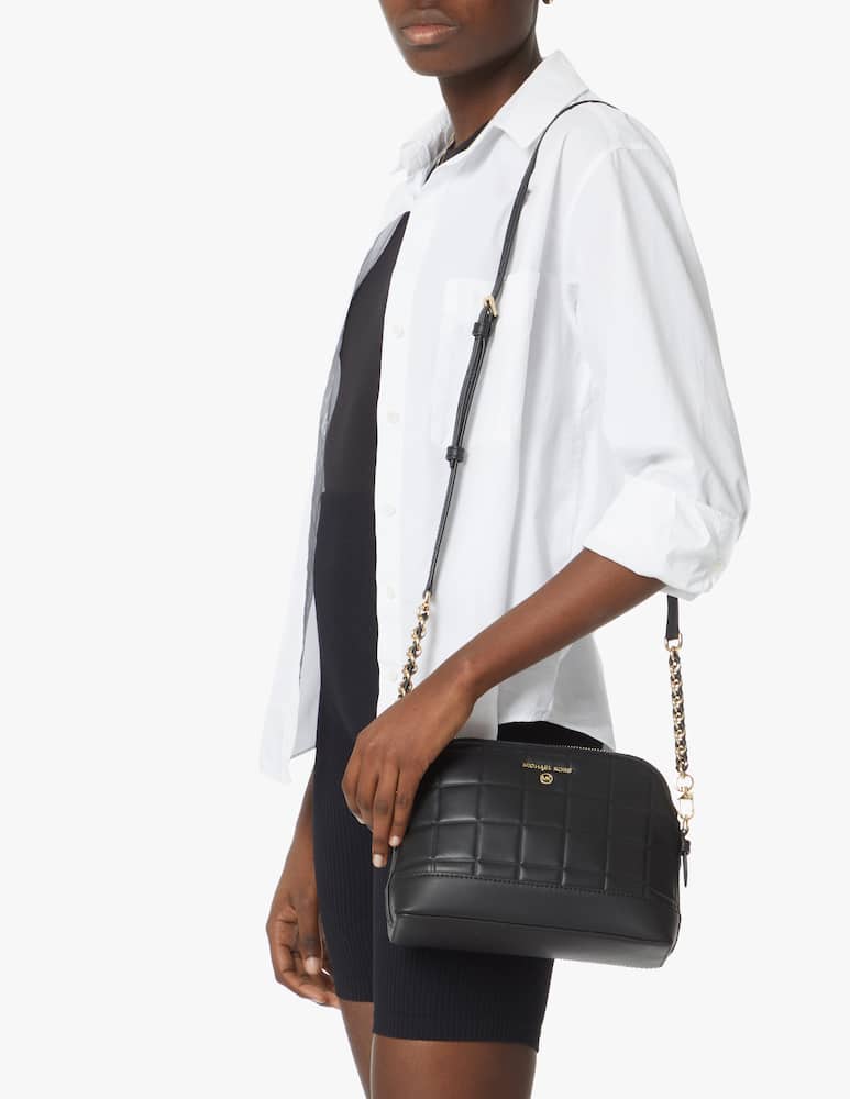 rinascente Michael Michael Kors Borsa a tracolla bombata grande in pelle trapuntata - nero