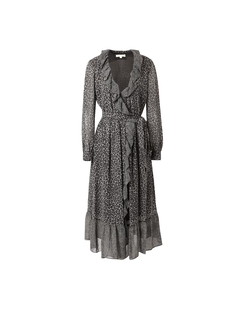 rinascente Michael Michael Kors Cheetah wrap midi dress