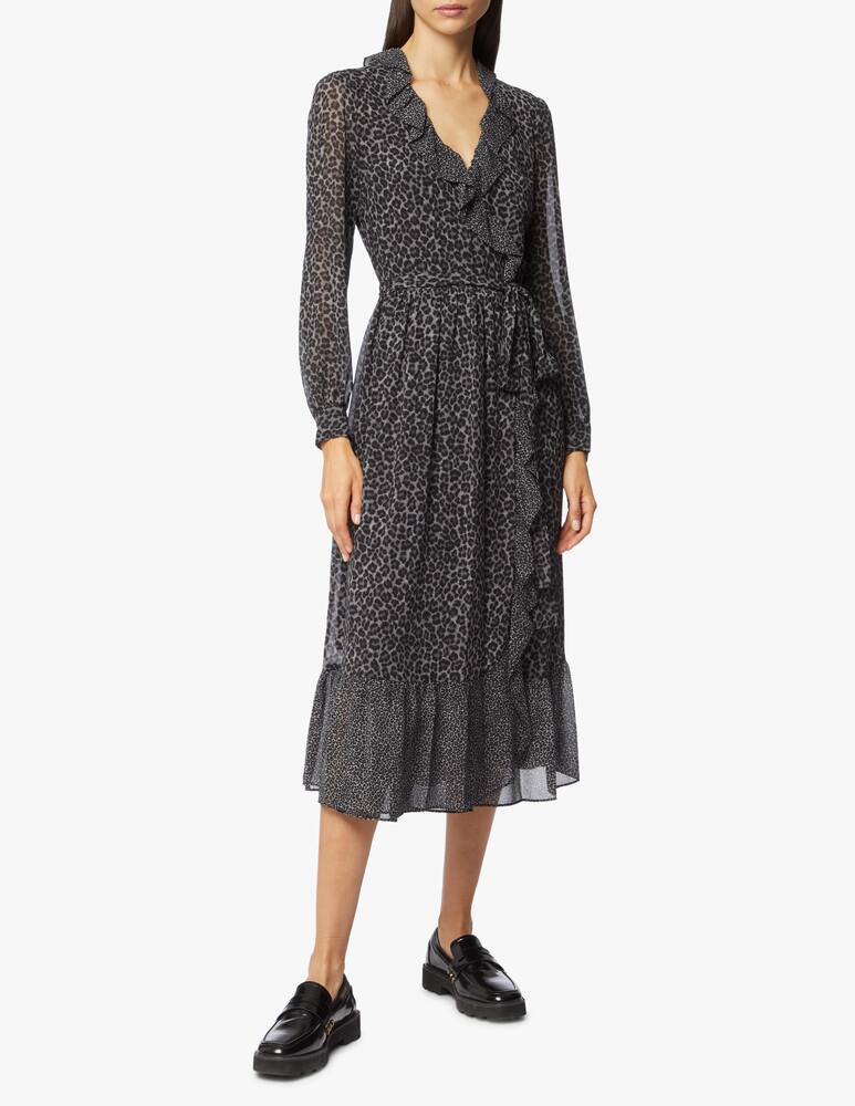 rinascente Michael Michael Kors Cheetah wrap midi dress