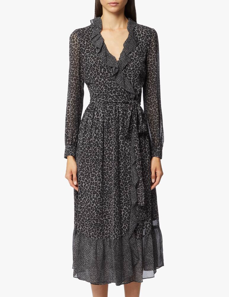 rinascente Michael Michael Kors Cheetah wrap midi dress