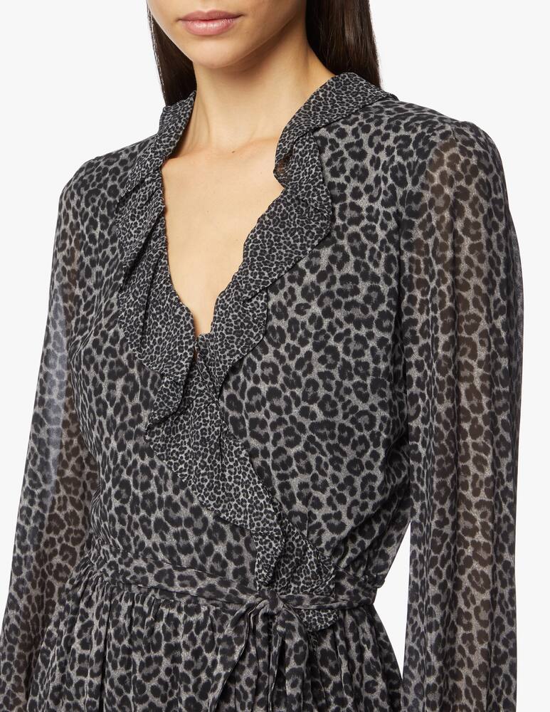 rinascente Michael Michael Kors Cheetah wrap midi dress