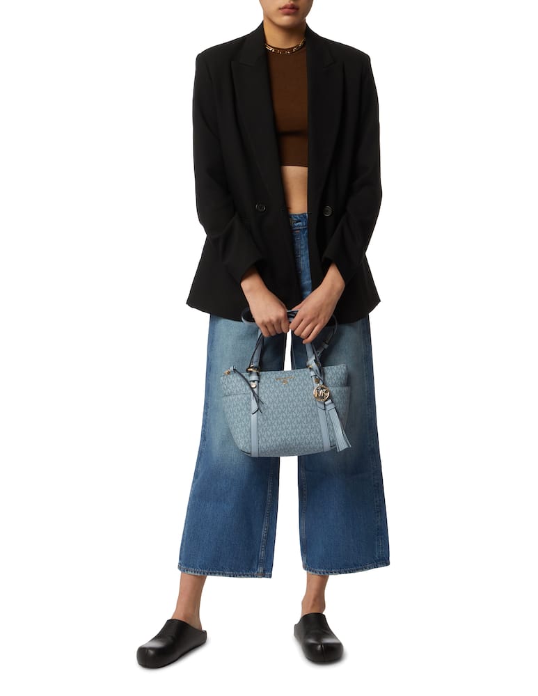 rinascente Michael Michael Kors Sullivan small leather tote bag - light blue