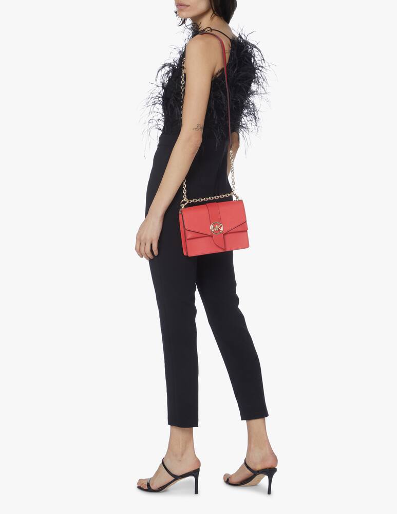 rinascente Michael Michael Kors Borsa a tracolla Greenwich piccola in pelle - arancione