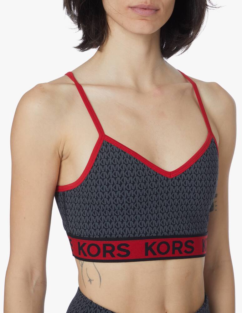 rinascente Michael Michael Kors Logo tape top - grey