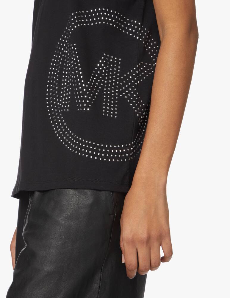 rinascente Michael Michael Kors T-shirt in cotone con logo - nero