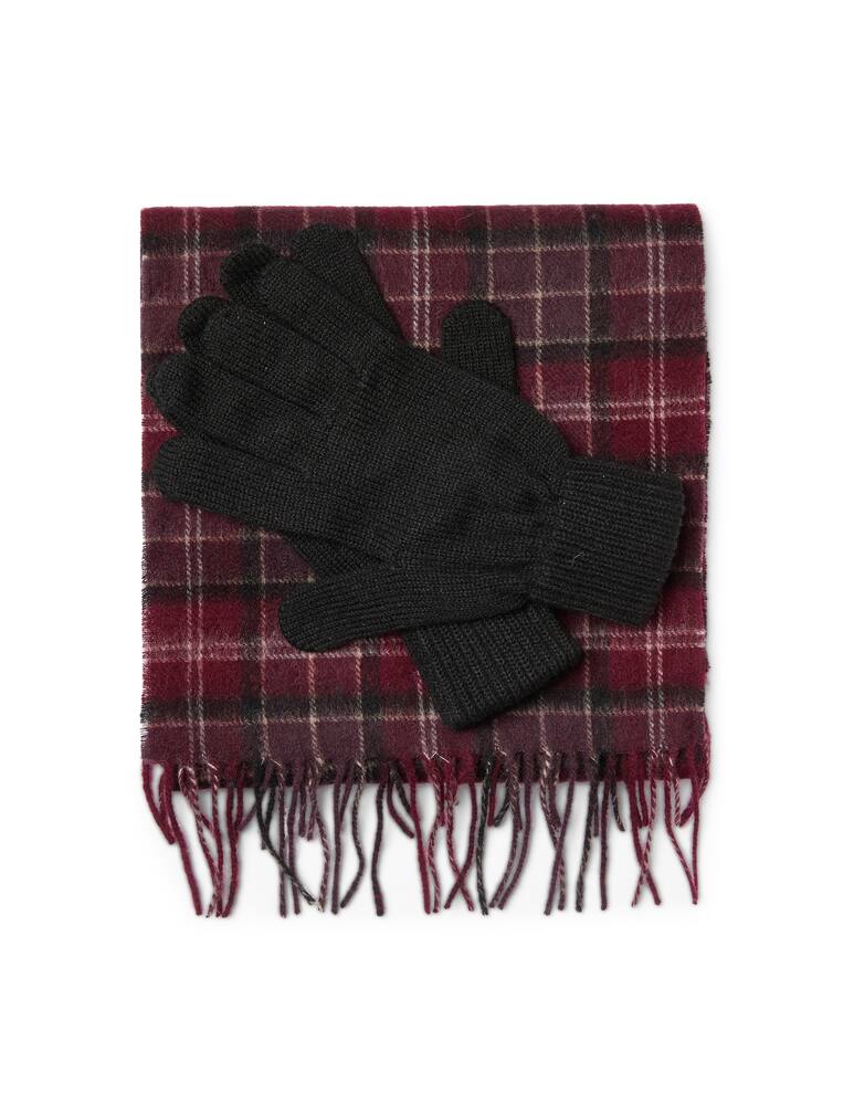 rinascente Barbour Tartan scarf and glove set