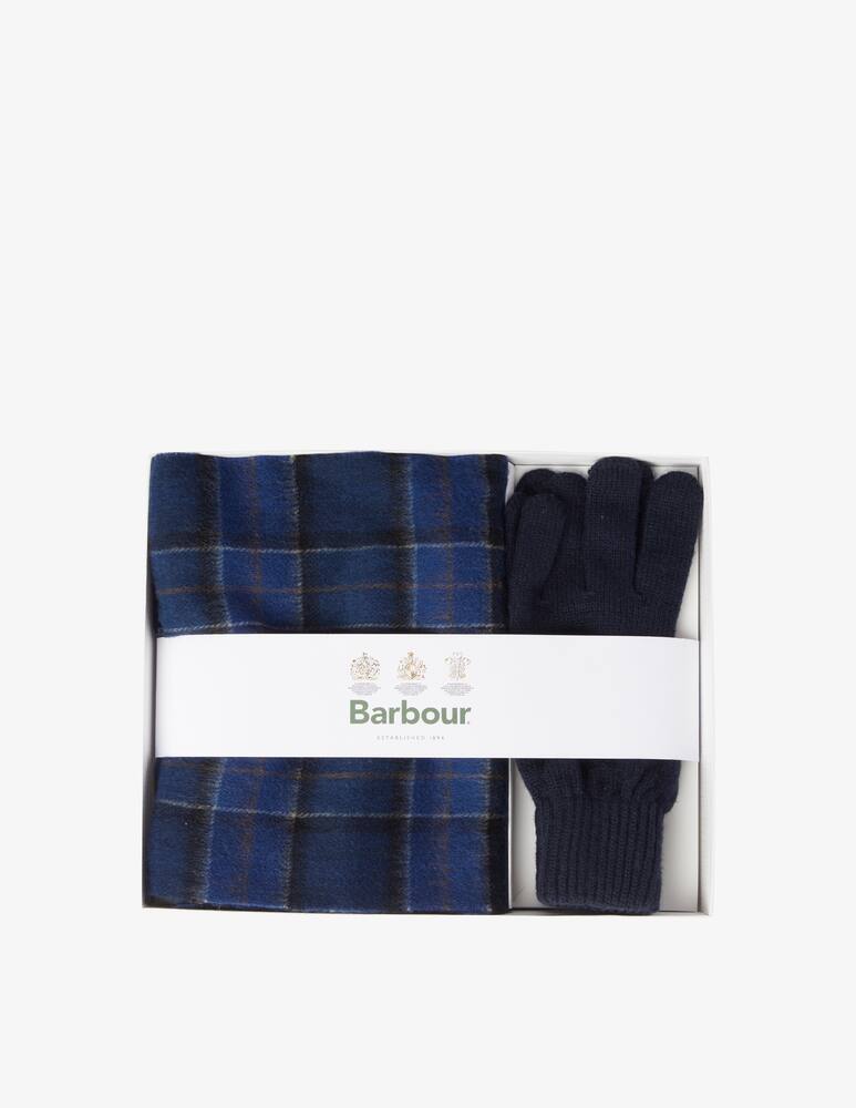 Barbour Scarf and gloves gift box - Blue - picture 1 Barbour Scarf and gloves gift box - Blue - picture 1