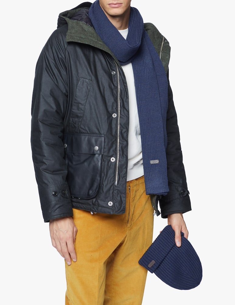 rinascente Barbour Gift box sciarpa e cappello beanie donegal