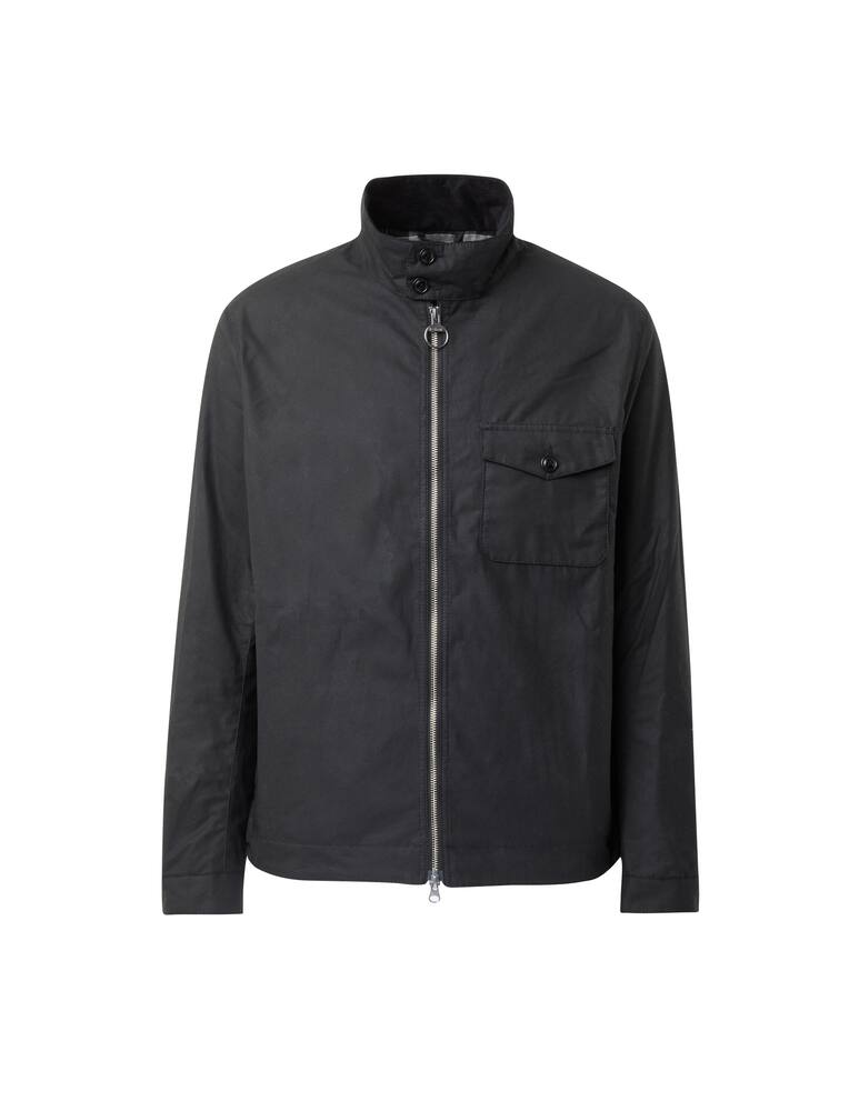 rinascente Barbour Giacca wax con taschino interno tartan - nero