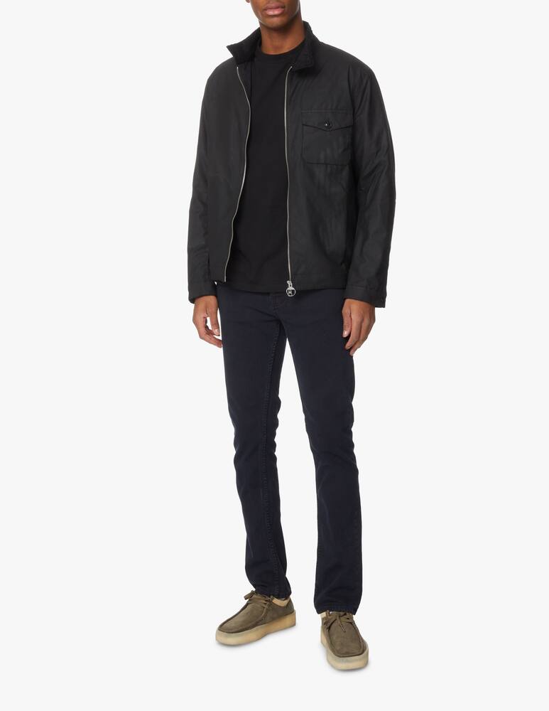 rinascente Barbour Giacca wax con taschino interno tartan - nero