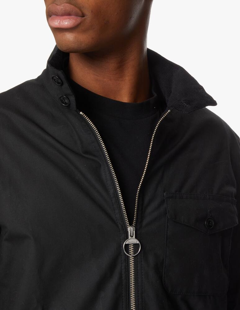 rinascente Barbour Giacca wax con taschino interno tartan - nero
