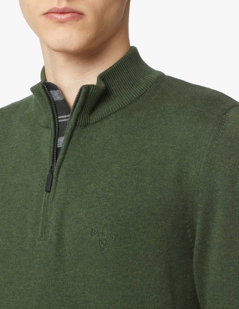 rinascente Barbour Fake tartan cotton mzip sweater - green