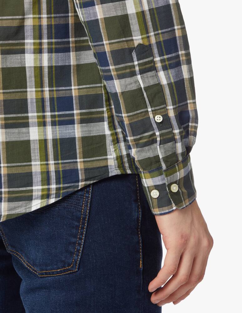 rinascente Barbour Camicia manica lunga a quadri 50degree - oliva