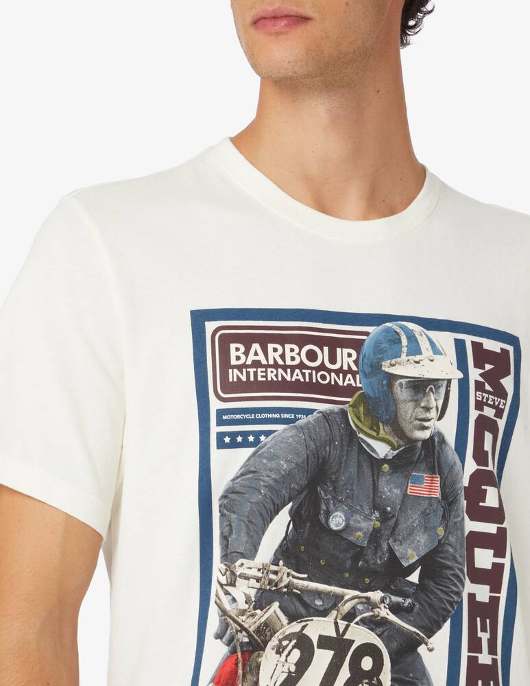 rinascente Barbour International Maglietta con grafica steve mcqueen - Bianco