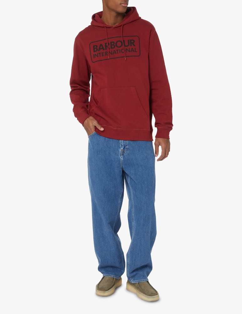 rinascente Barbour International Felpa con cappuccio con logo - Rosso