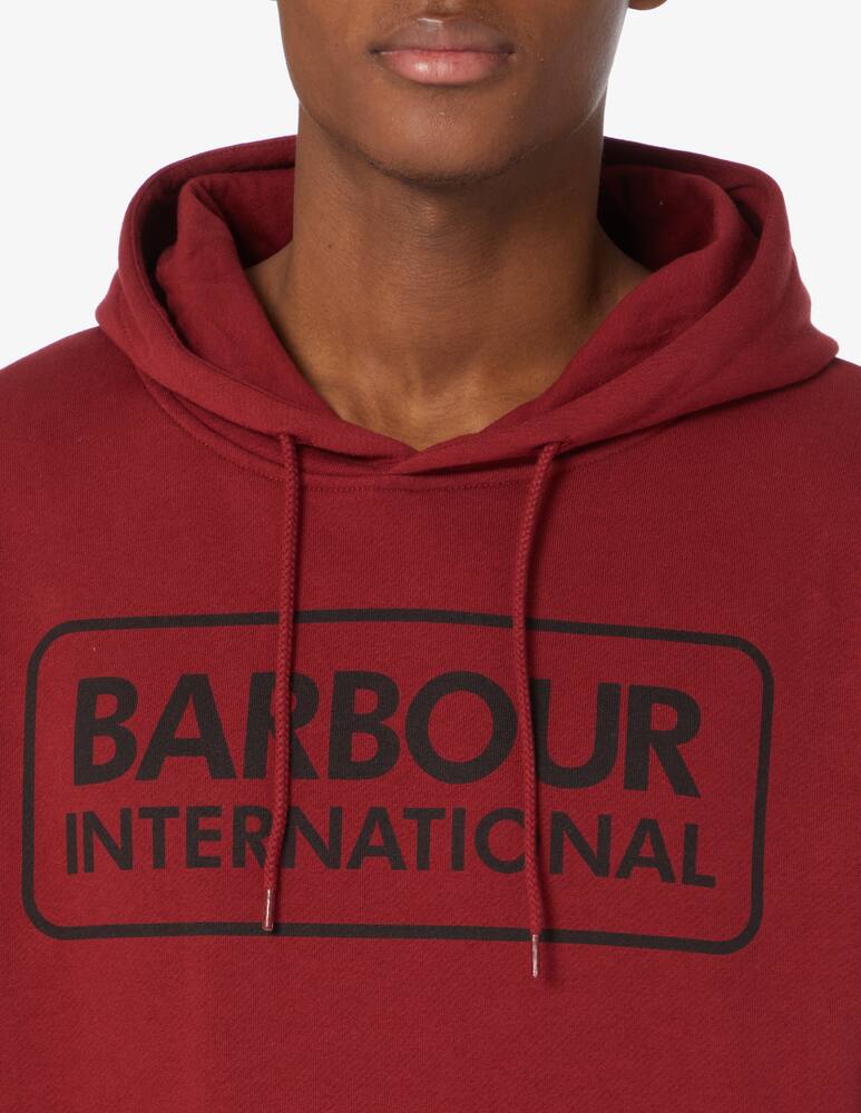 rinascente Barbour International Felpa con cappuccio con logo - Rosso