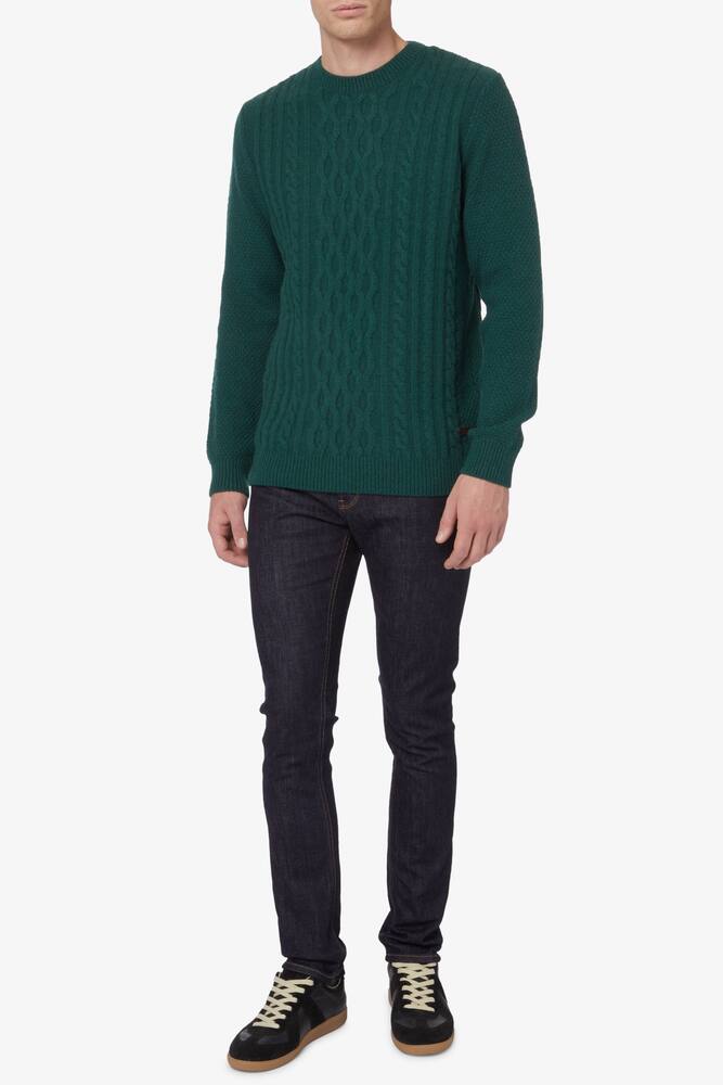 rinascente Barbour Maglia girocollo a trecce - Verde