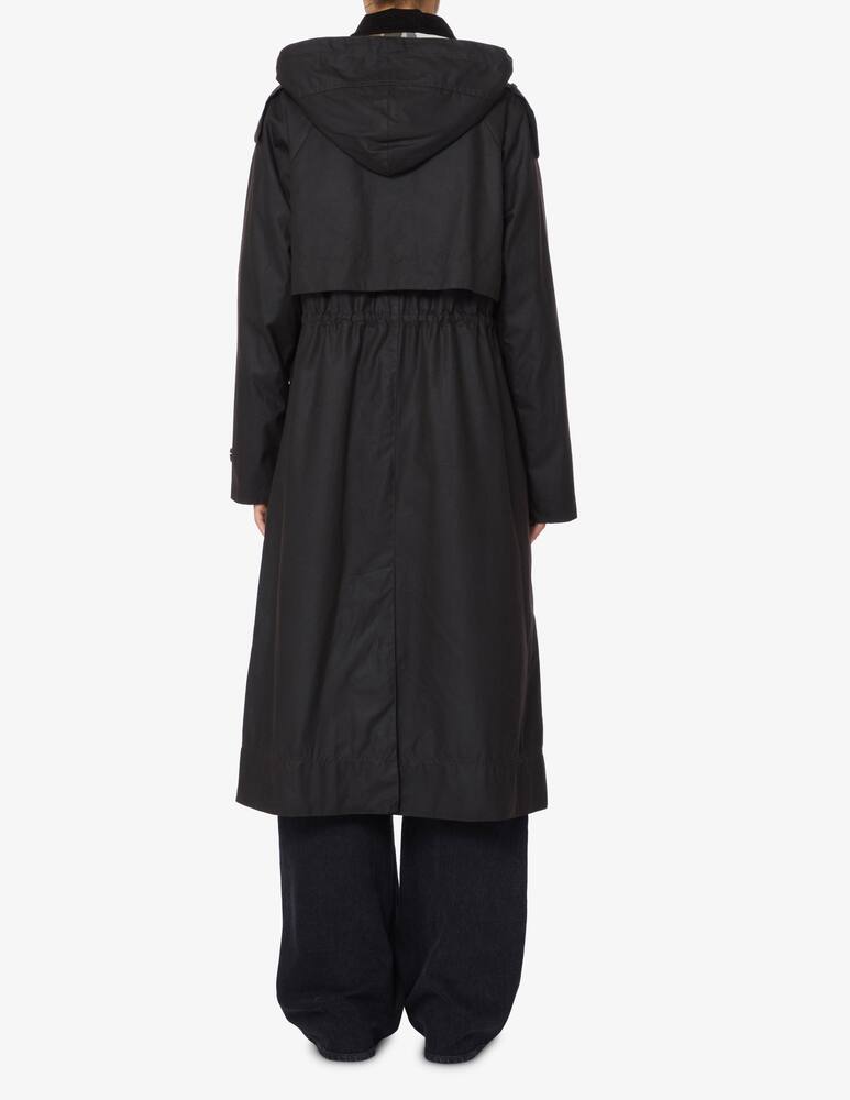 Barbour Mara long trech coat - Black - picture 3 Barbour Mara long trech coat - Black - picture 3