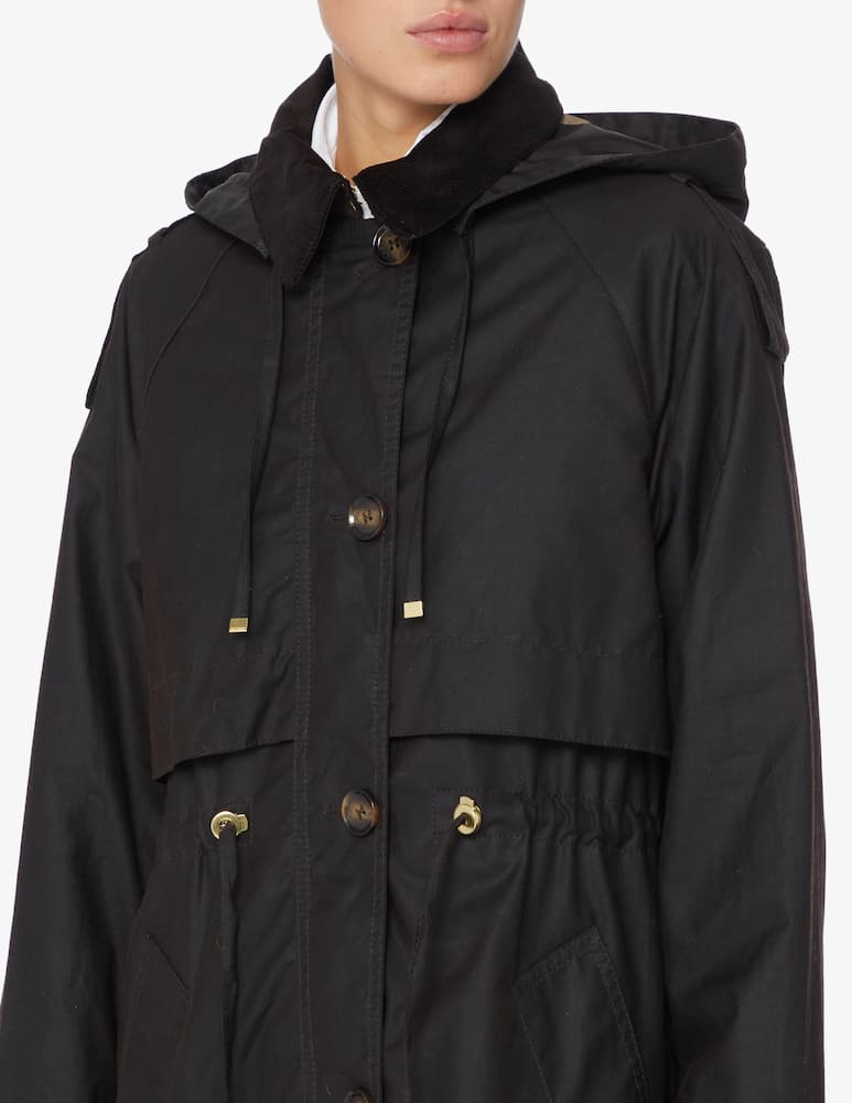 rinascente Barbour Cappotto lungo trench Mara - Nero