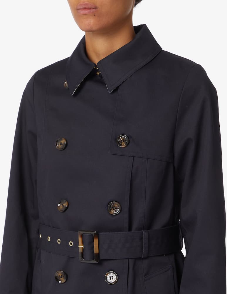 rinascente Barbour Trench doppiopetto corto Greta - Blu