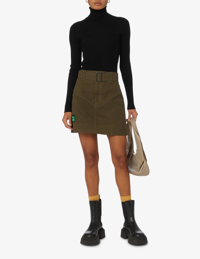 Barbour Gonna mini in cotone cerato Ganni x Barbour - Nero - immagine 1 Barbour Gonna mini in cotone cerato Ganni x Barbour - Nero - immagine 1