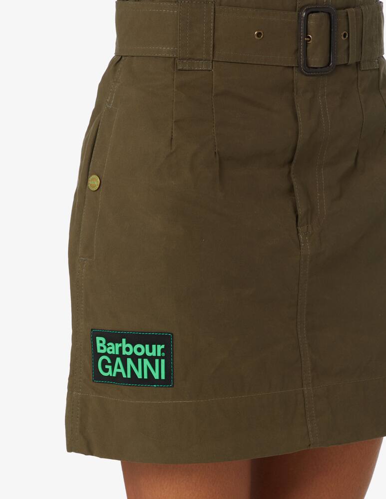 rinascente Barbour Gonna mini in cotone cerato Ganni x Barbour - Nero