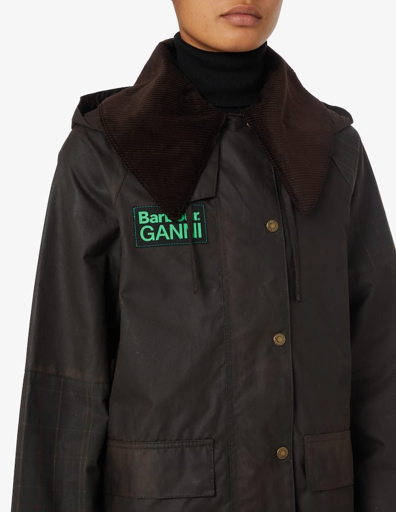 Barbour Giacca lunga in cotonecerato Ganni x Barbour - Nero - immagine 4 Barbour Giacca lunga in cotonecerato Ganni x Barbour - Nero - immagine 4