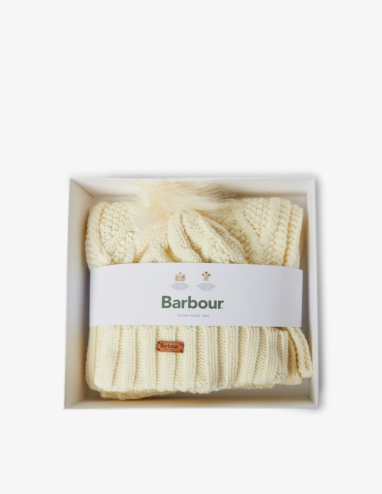 Barbour Box regalo con set cappello sciarpa - immagine 1 Barbour Box regalo con set cappello sciarpa - immagine 1