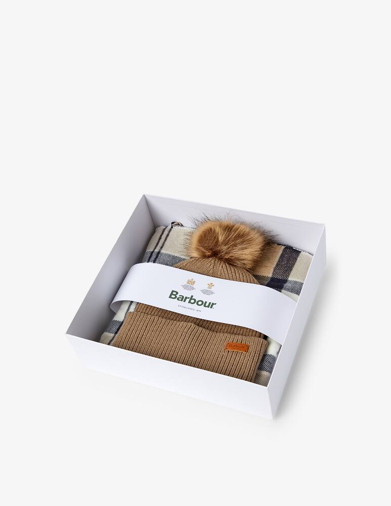 rinascente Barbour Gift box with hat and scarf set - Beige
