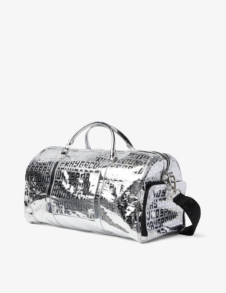 rinascente Sprayground Metallic infiniti duffle - White