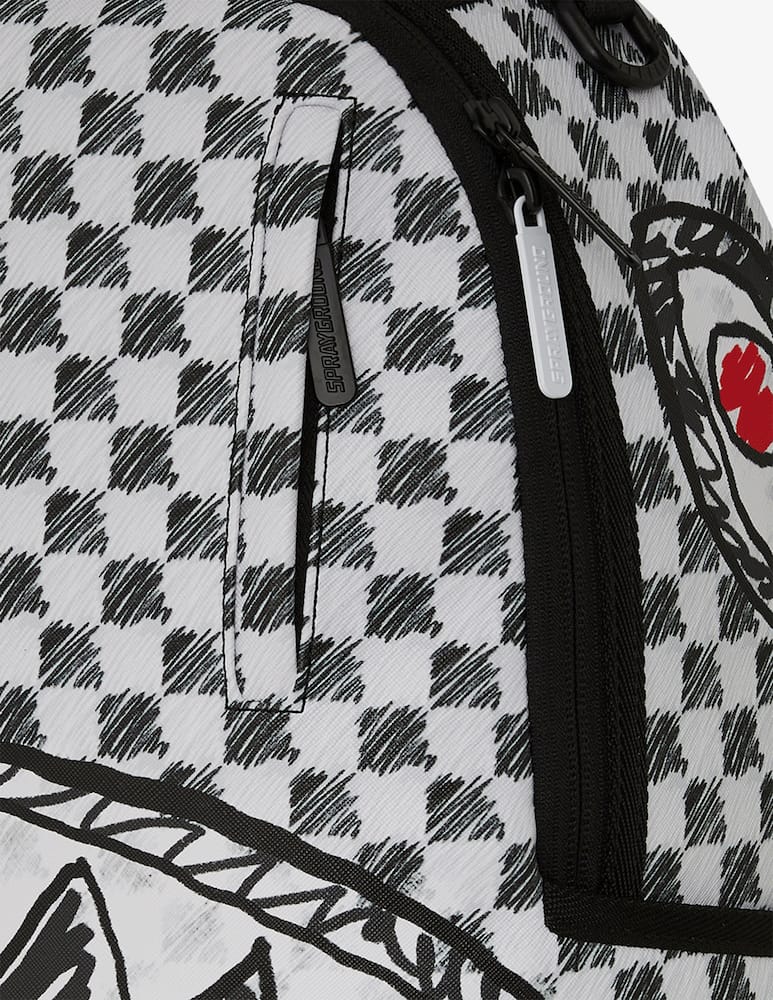 rinascente Sprayground Scribble shark backpack