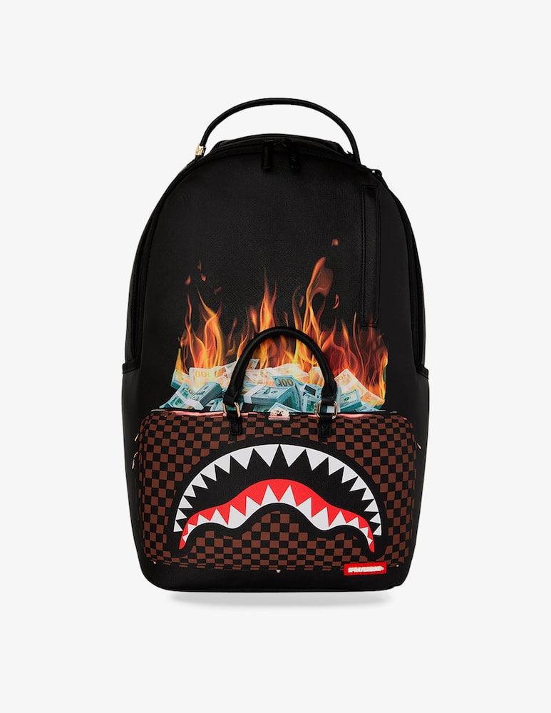rinascente Sprayground Zaino con stampa fiamme