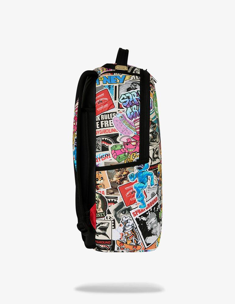 rinascente Sprayground Punk sticker shark backpack