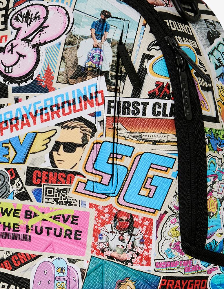 rinascente Sprayground Punk sticker shark backpack