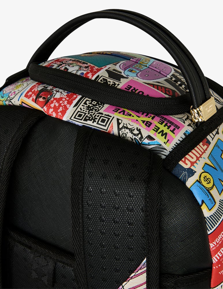 rinascente Sprayground Punk sticker shark backpack